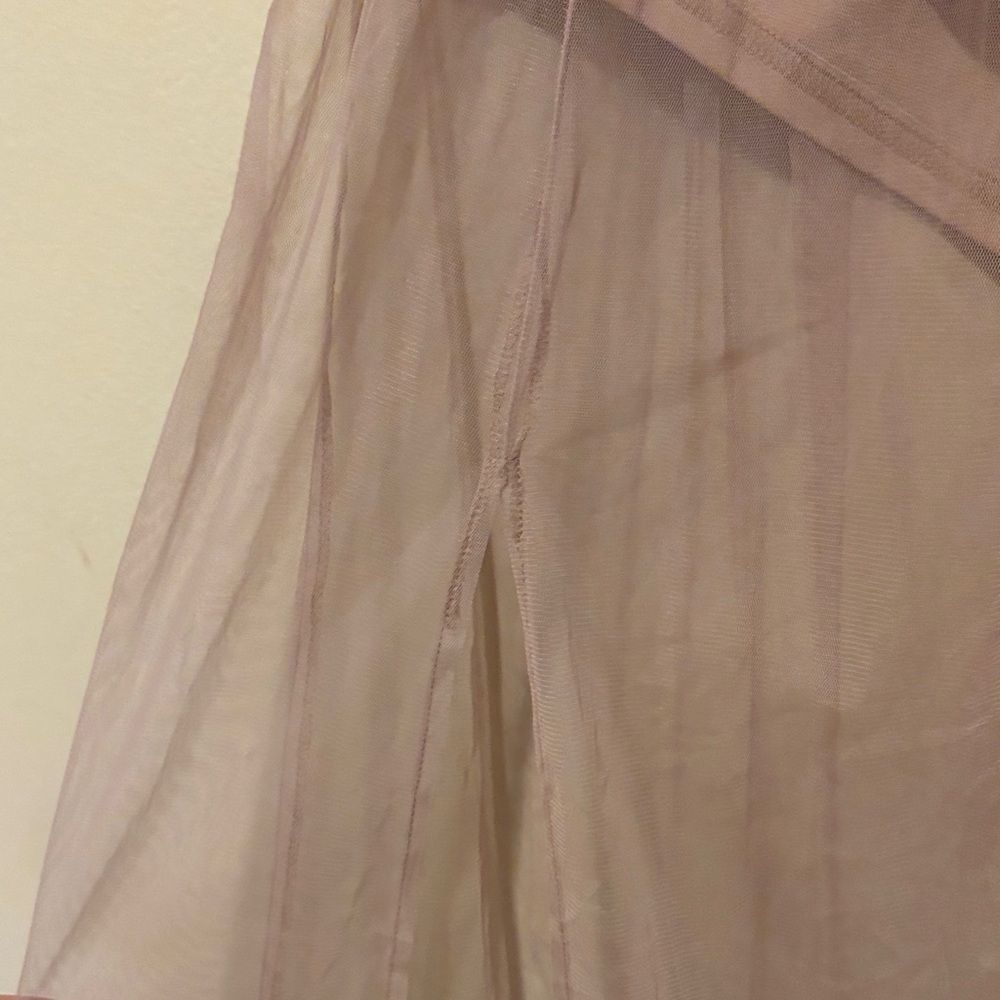 Elegant Sheer Pink Skirt - Picture 2 of 5